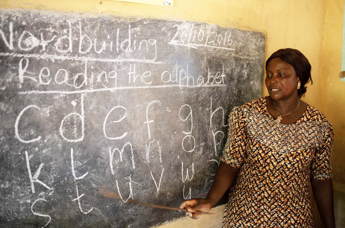 the more Karma you drink, the more teachers teach, and the more schools get built